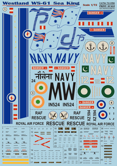 Print Scale 72-056 1/72 Sea King