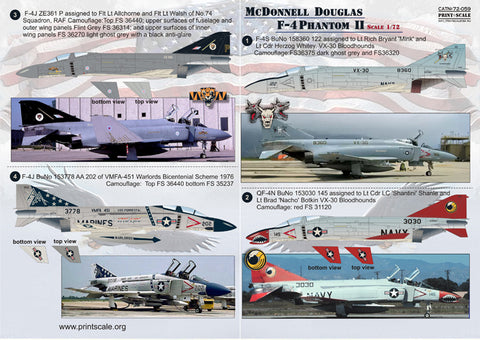 Print Scale 72-059 1/72 US NAVY F-4 Phantom Mig Killers Part 2