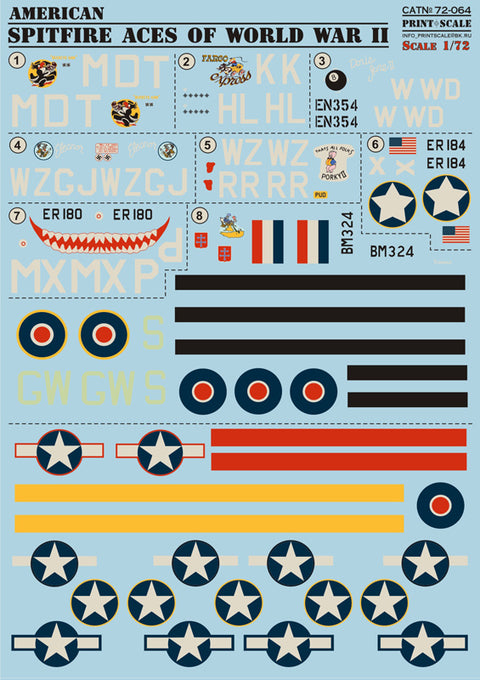 Print Scale 72-064 1/72 American Spitfire 72-064 Scale 1/72