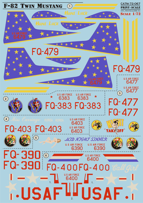 Print Scale 72-067 1/72 F-82 Twin Mustang