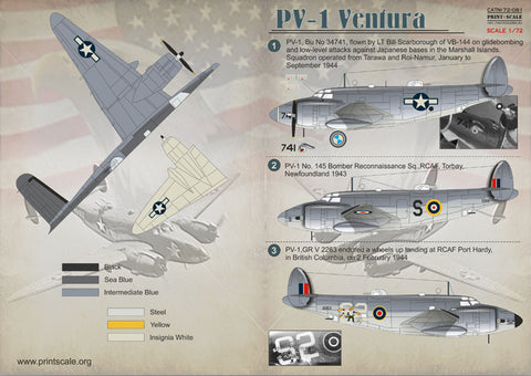 Print Scale 72-081 1/72 PV-1 Ventura