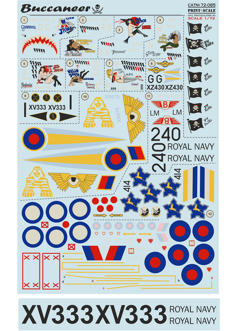 Print Scale 72-085 1/72 Blackburn Buccaneer The complete set 1,5 leaf
