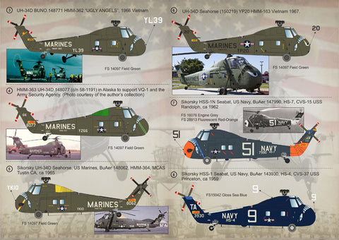 Print Scale 72-088 1/72 Sikorsky H-34 The complete set 1,5 leaf