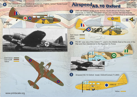 Print Scale 72-089 1/72 Airspeed AS.10 Oxford