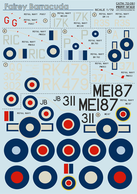 Print Scale 72-091 1/72 Fairey Barracuda