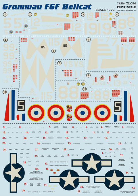 Print Scale 72-094 1/72 Grumman F6F Hellcat