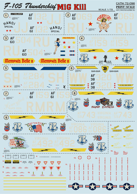 Print Scale 72-096 1/72 F-105 Thunderchief