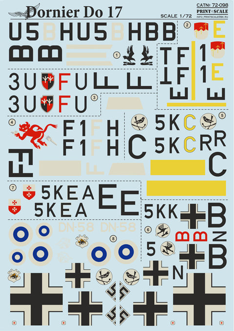 Print Scale 72-098 1/72 Dornier Do 17