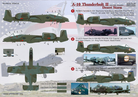 Print Scale 72-102 1/72 A-10 Thunderbolt II 72-102 Scale 1/72