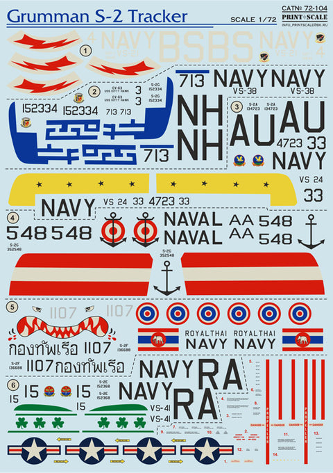 Print Scale 72-104 1/72 Grumman S-2 Tracker