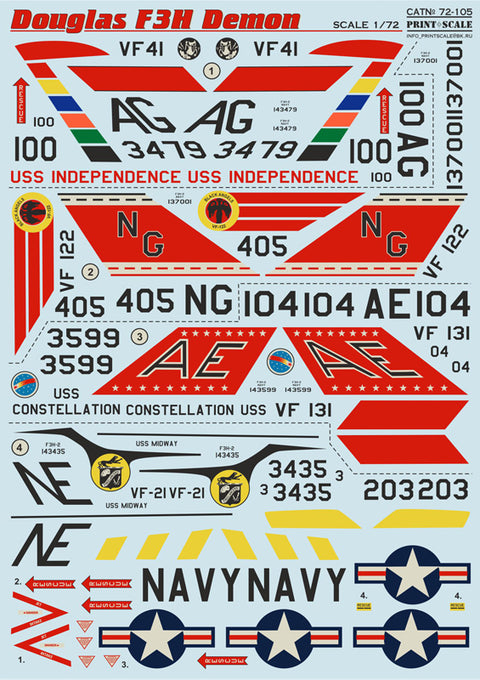 Print Scale 72-105 1/72 McDonnell F-3 Demon
