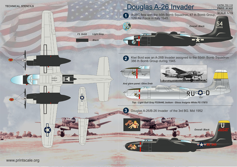 Print Scale 72-110 1/72 Douglas A-26 Invader