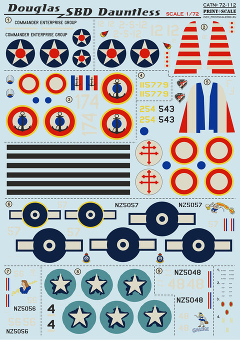 Print Scale 72-112 1/72 Douglas SBD Dauntless