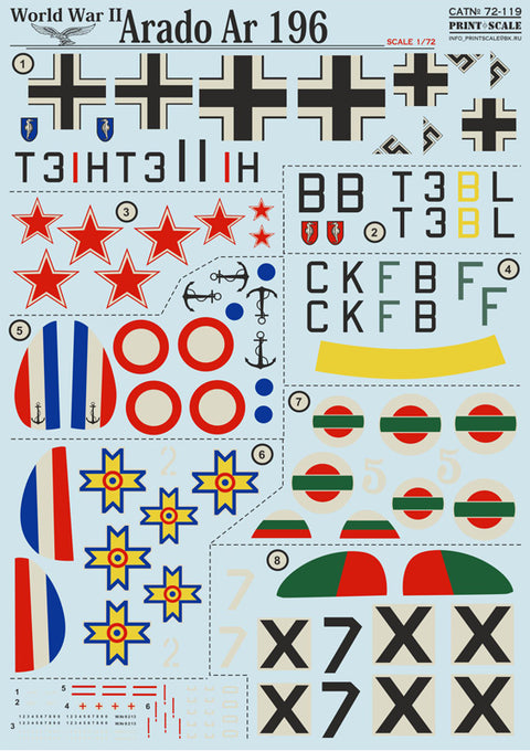 Print Scale 72-119 1/72 Arado Ar 196