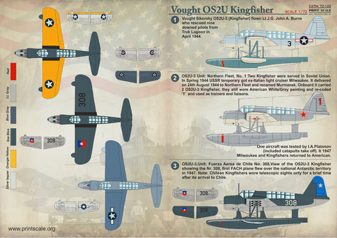 Print Scale 72-122 1/72 OS2U Kingfisher