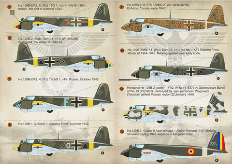 Print Scale 72-124 1/72 Henschel Hs 129