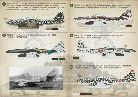 Print Scale 72-125 1/72 Messerschmitt Me 262 Schwalbe