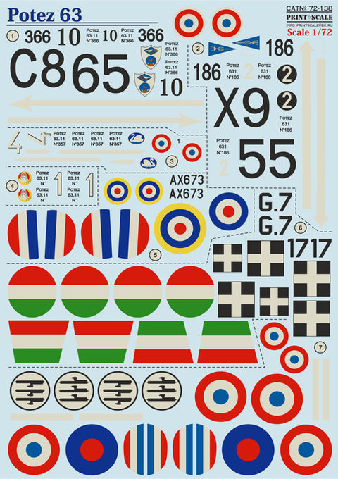 Print Scale 72-138 1/72 Potez 63