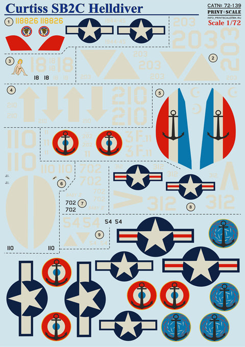 Print Scale 72-139 1/72 Curtiss SB2C Helldiver