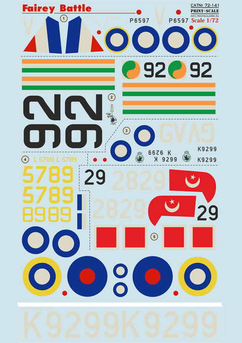 Print Scale 72-141 1/72 Fairey Battle