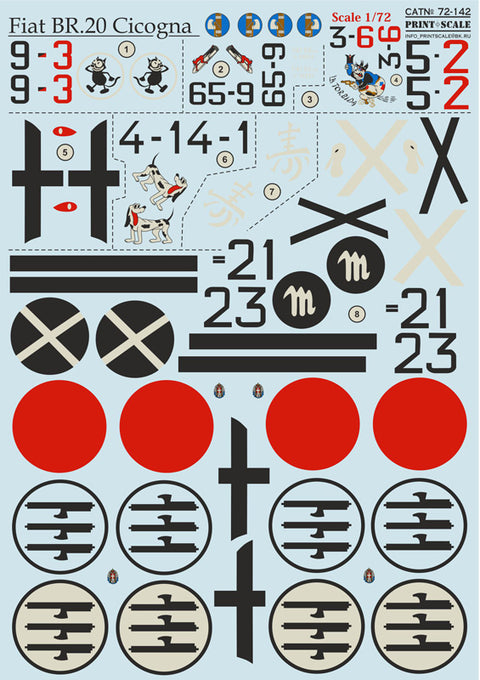 Print Scale 72-142 1/72 Fiat BR.20 Cicogna