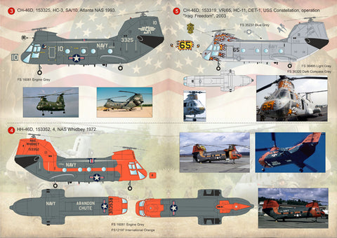 Print Scale 72-153 1/72 Boeing-Vertol 107 part 2 The complete set 1,5 leaf