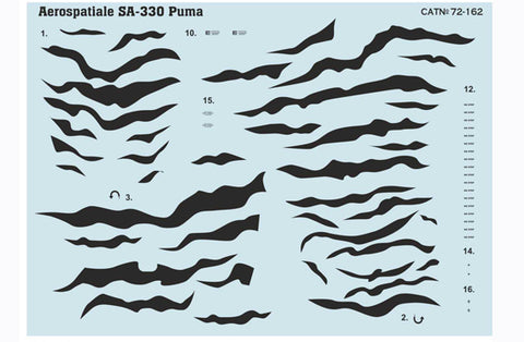 Print Scale 72-162 1/72 Aerospatiale SA.330 Puma The complete set 1,5 leaf