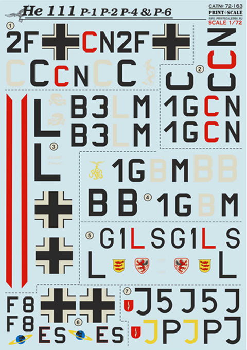Print Scale 72-163 1/72 Heinkel He 111
