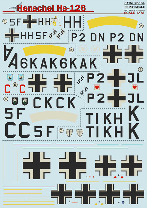 Print Scale 72-164 1/72 Henschel Hs 126