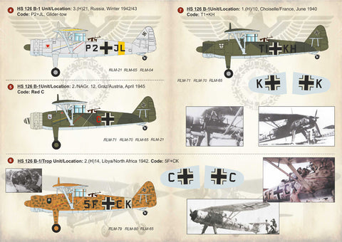 Print Scale 72-164 1/72 Henschel Hs 126