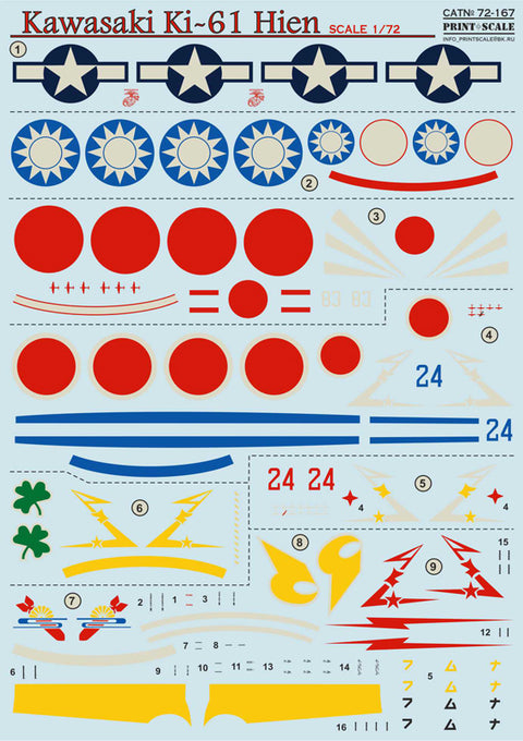 Print Scale 72-167 1/72 Kawasaki Ki-61 Hien