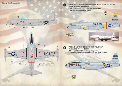 Print Scale 72-168 1/72 Lockheed F-80 Shooting Star The complete set 1,5 leaf