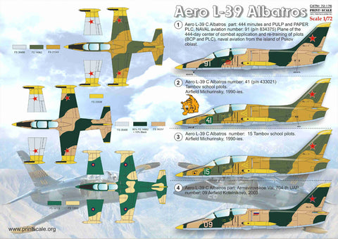 Print Scale 72-176 1/72 Aero L-39 Albatros