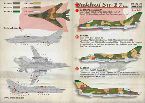 Print Scale 72-178 1/72 Sukhoi Su-17 Part 1