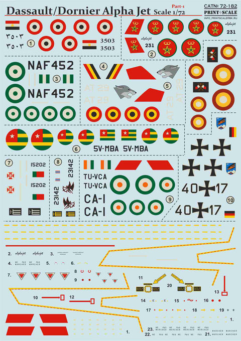 Print Scale 72-182 1/72 Dassault/Dornier Alpha Jet Part 1