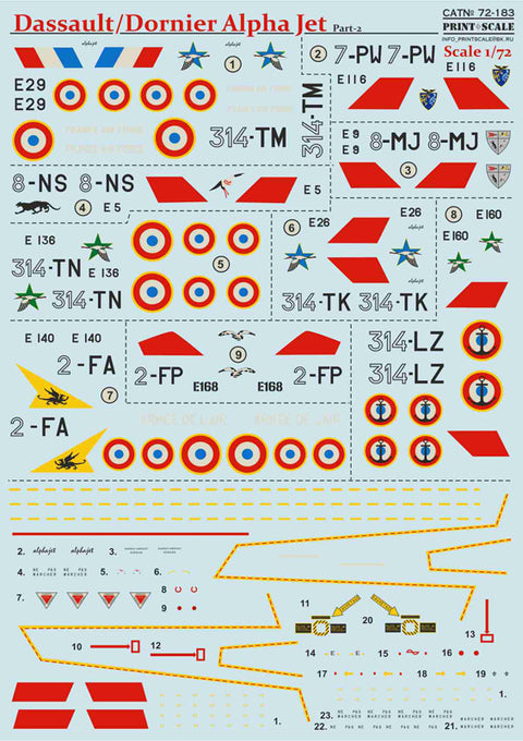 Print Scale 72-183 1/72 Dassault/Dornier Alpha Jet Part 2