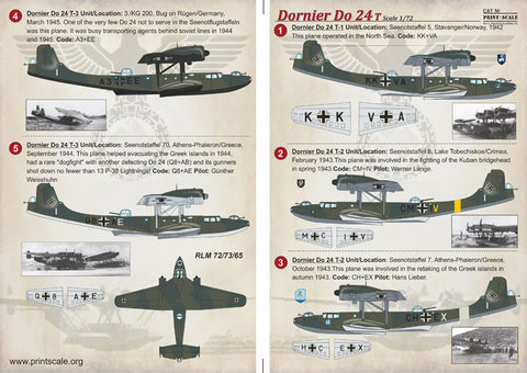 Print Scale 72-191 1/72 Dornier Do-24