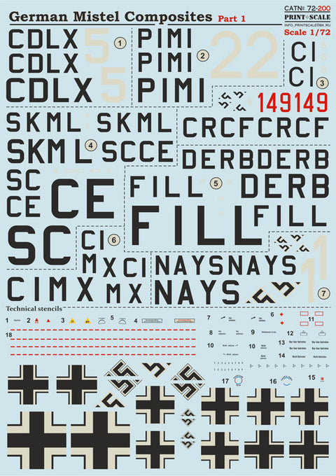 Print Scale 72-200 1/72 German Mistel Composites Part 1