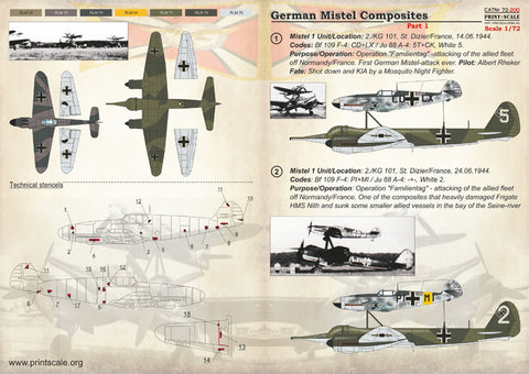 Print Scale 72-200 1/72 German Mistel Composites Part 1