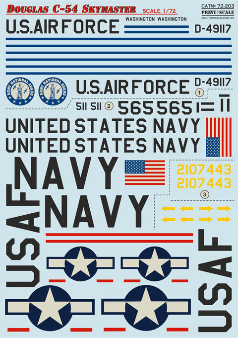 Print Scale 72-203 1/72 Douglas C-54 Skymaster