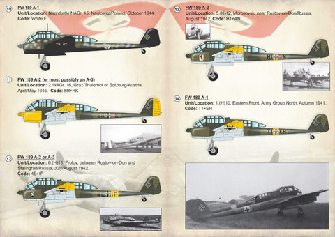 Print Scale 72-207 1/72 Focke Wulf FW 189 A Recon