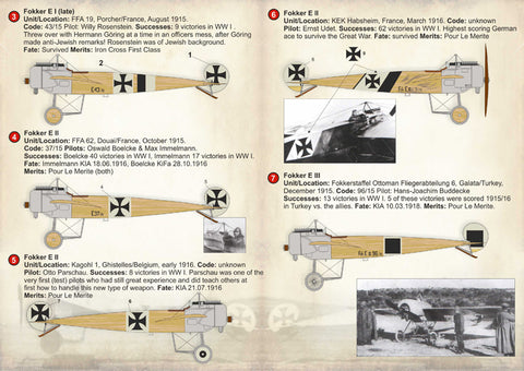 Print Scale 72-213 1/72 FoKker Eindecker Aces