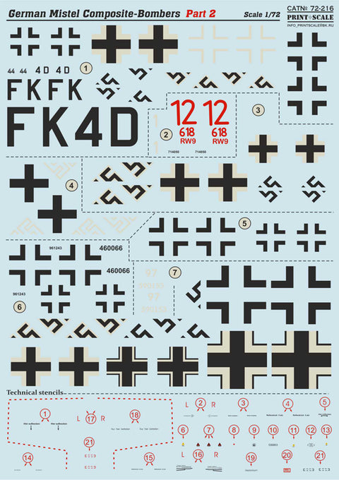 Print Scale 72-216 1/72 German Mistel Composites Part 2