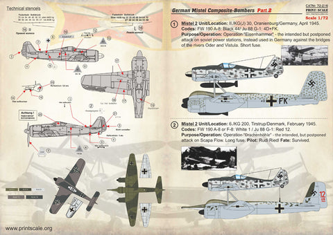 Print Scale 72-216 1/72 German Mistel Composites Part 2