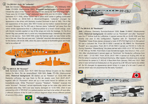 Print Scale 72-238 1/72 Focke-Wulf FW 200 CONDOR Part 1 In the complete set 3 sheets