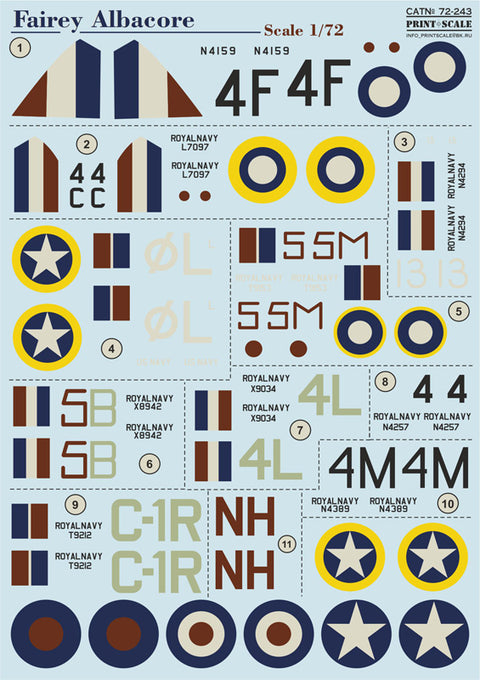 Print Scale 72-243 1/72 Fairey Albacore