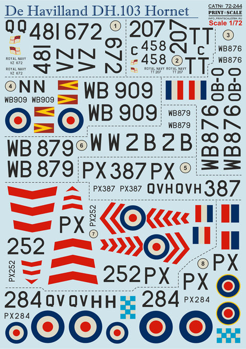Print Scale 72-244 1/72 De Havilland DH.103 Hornet