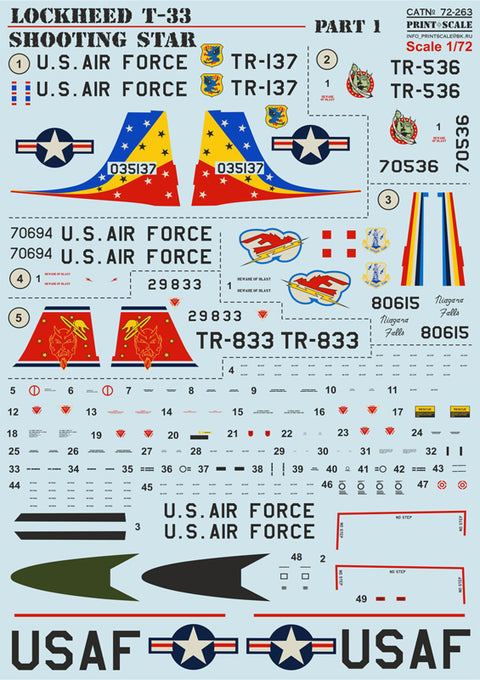 Print Scale 72-263 1/72 Lockheed T-33A Shooting Star Part 1