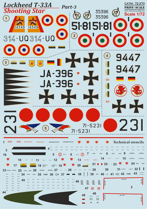 Print Scale 72-270 1/72 Lockheed T-33A Shooting Star Part 3