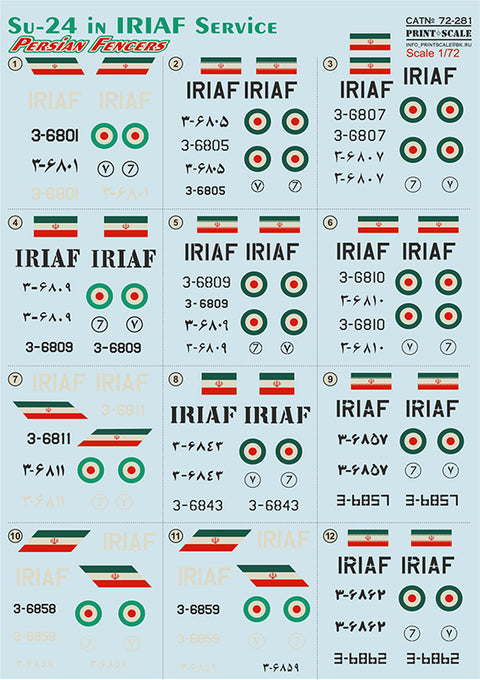 Print Scale 72-281 1/72 Su-24 in Iranian service